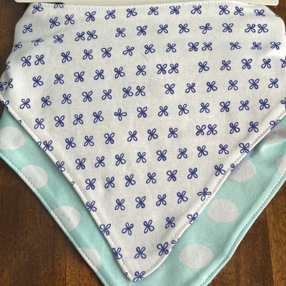 Bandana Bibs Cloud Island Dark and Light Blue Baby Infant - 4‎ bibs - Picture 2 of 7